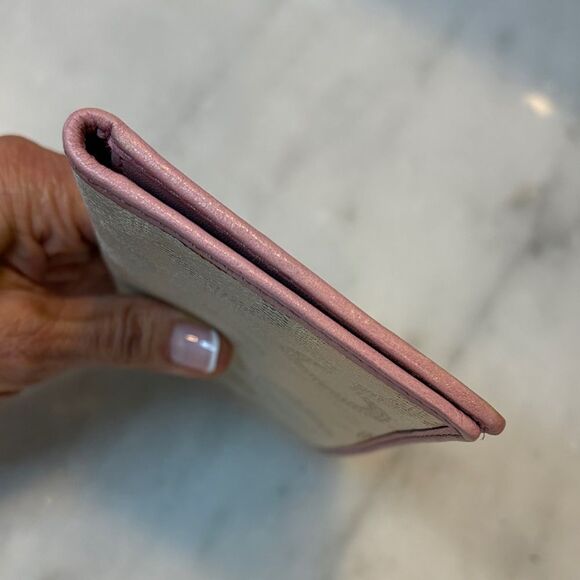 Coach Jacquard Signature OpArt Dot Logo Checkbook Holder - Picture 8 of 16